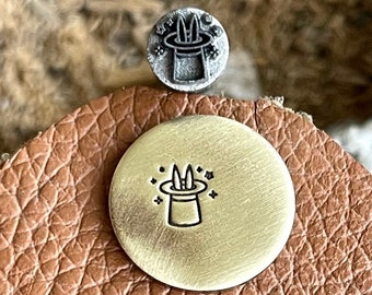 MAGIC HAT Metal Stamp || Rabbit In A Hat Metal Die || Metal Stamps || Jewelry Punch Stamp | Steel Stamp | Tiny Metal Stamp