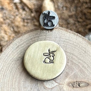 JACKALOPE Metallstämpel || Mytiska djur Die | Smyckesstans