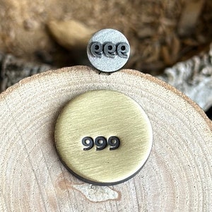 999 Metal Punch Stamp || Numbers Metal Die || Metal Stamps || Jewelry Punch Stamp | Steel Stamp | Tiny Metal Stamp