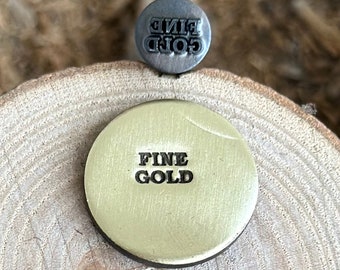 FINE GOLD Metal Punch Stamp || Fine Gold Metal Die || Marking Metal Stamp || Jewelry Punch Stamp | Steel Stamp | Tiny Metal Stamp