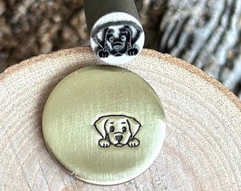 Sello metálico de Golden Retriever // Troquel de Golden Retriever // Sello metálico de raza de perro // Troquel / Sello de acero / Sello metálico pequeño