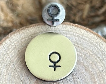 Sello metálico con el símbolo de Venus // Troquel metálico con el símbolo de Venus // Sellos metálicos // Troquel para joyería / Sello de acero / Sello metálico pequeño