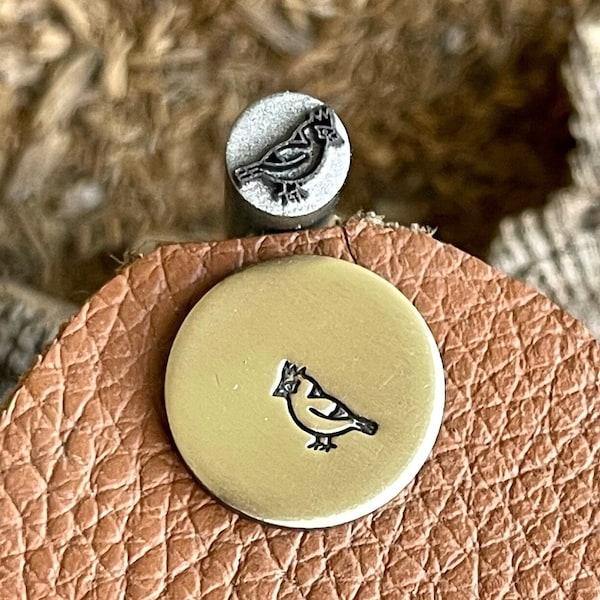 CARDINAL Metal Stamp || Bird Cardinal Metal Die || Metal Stamps || Jewelry Punch Stamp | Steel Stamp | Tiny Metal Stamp