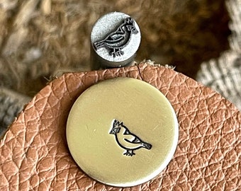 CARDINAL Metal Stamp || Bird Cardinal Metal Die || Metal Stamps || Jewelry Punch Stamp | Steel Stamp | Tiny Metal Stamp