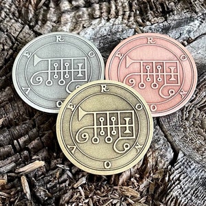 SELLO DE RONOVE // Moneda de Goetia // Roneve // Talismán // Amuleto // Ficha de bolsillo // Moneda, colgante, llavero, pin