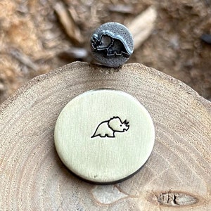 TRICERATOPS Metal Stamp || Triceratops Dinosaur  Metal Die || Metal Stamps || Jewelry Punch Stamp | Steel Stamp | Tiny Metal Stamp