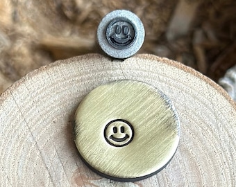 SMILE Steel Stamp for Metal || Smiley Face Punch Die for Jewelry, Leather, Wood Marking | Hand Stamping Tool | Metal Maker Mark