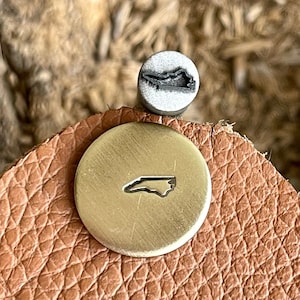 NORTH CAROLINA METAL Stamp || North Carolina State Metal Die || Metal Stamps || Jewelry Punch Stamp | Steel Stamp | Tiny Metal Stamp