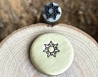 BURNING SUN Metal Punch Stamp || Burning Sun Metal Die || Metal Stamps || Jewelry Punch Stamp | Steel Stamp | Tiny Metal Stamp