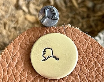 ALASKA METAL STAMP || Alaska State Metal Die || Metal Stamps || Jewelry Punch Stamp | Steel Stamp | Tiny Metal Stamp
