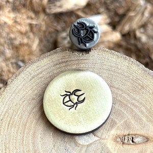 BEETLE SILHOUETTE Metal Stamp ||  Insect With Horn Metal Die || Beetle Metal Stamps || Jewelry Punch Stamp | Steel Stamp | Tiny Metal Stamp