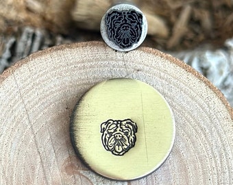 ENGLISH BULLDOG Metal Stamp || English Bulldog Die || Dog Breed Metal Stamp || Punch Stamp | Steel Stamp | Tiny Metal Stamp