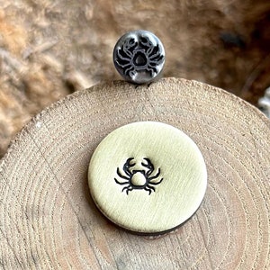 Metalowy stempel zodiakalny RAK || Metalowa wykrojnik do znaku zodiaku || Metalowe stemple || Stempel do biżuterii | Stempel stalowy | Malutki stempel metalowy