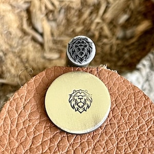TAMPON EN MÉTAL LION Zodiac || Poinçon en métal signe du zodiaque || Tampons métalliques || Estampe de poinçon de bijoux | Tampon en acier | Petit tampon en métal