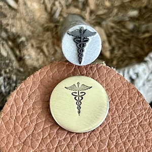 CADUCEUS METAL Stamp || Caduceus Metal Die || Metal Stamps || Punch Stamp | Steel Stamp | Tiny Metal Stamp