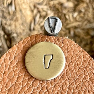 VERMONT METAL Stamp || Vermont State Metal Die || Metal Stamps || Jewelry Punch Stamp | Steel Stamp | Tiny Metal Stamp