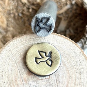 DOVE METAL STAMP || Dove of Peace Metal Die || Metal Stamps || Jewelry Punch Stamp | Steel Stamp | Tiny Metal Stamp