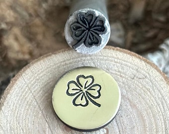 FOUR LEAF CLOVER Metal Stamp || Four Leaf Clover Metal Die || Metal Stamps || Jewelry Punch Stamp | Steel Stamp | Tiny Metal Stamp