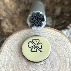 FOUR LEAF CLOVER Metal Stamp || Four Leaf Clover Metal Die || Metal Stamps || Jewelry Punch Stamp | Steel Stamp | Tiny Metal Stamp