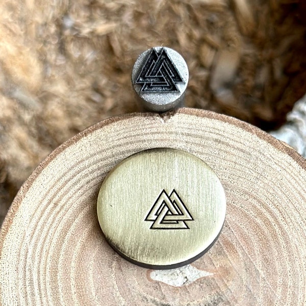 VALKNUT Metal Stamp || Valknut Symbol Metal Die || Norse Metal Stamps || Jewelry Punch Stamp | Steel Stamp | Tiny Metal Stamp