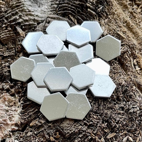 Hexagon Aluminum Blanks ||23 mm || Aluminium Hexagon Stamping Blanks || 2mm thickness | 0.708inch, 12 gauge
