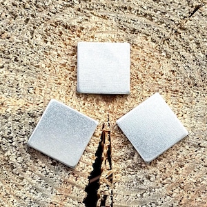 Square Aluminum Blanks 20mm (0.78”) || Square Stamping Aluminium Blanks || 2 mm thickness | 12 gauge