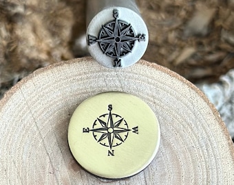 COMPASS METAL STAMP || Compass Punch Stamp || Metal Stamps || Jewelry Punch Stamp | Steel Stamp | Tiny Metal Stamp