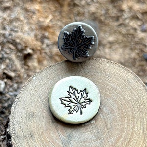 AHORN Blatt Metall Stempel || Ahornblatt Metall Würfel || Metallstempel || Schmuck-Stanzer | Stahlstempel | Winziger Metallstempel