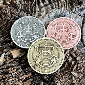 SEAL OF AGARES || Goetia Coin || Agreas || Souvenir Token | Talisman | Amulet | Coin, Pendant, Keychain, Pin badge