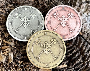 SEAL OF BAEL || Goetia Coin || Baalzebub || Coin, Pendant, Keychain, Pin badge 33mm (1.25 inch); 40 mm (1.5 inch)