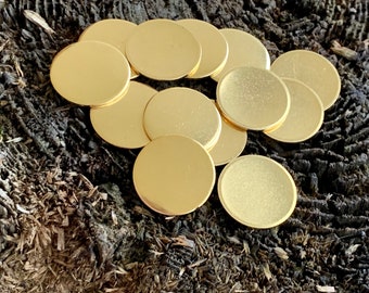 Round Brass Blanks 25mm (1 inch) 10-500 Stamping blanks || 1.5mm thickness | 15 gauge |