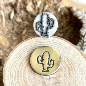 SELLO METÁLICO DE CACTUS // Troquel metálico de cactus // Sellos metálicos // Sello perforador de joyería / Sello de acero / Sello metálico pequeño
