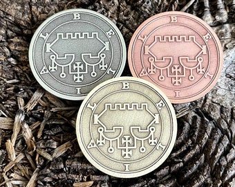 SEAL OF BELIAL  || Goetia Coin || Belial || Amulet | Coin, Pendant, Keychain, Pin badge | Magical Talisman