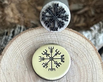 VEGVISIR Metal Punch Stamp || Vegvisir Metal Die || Metal Stamps || Jewelry Punch Stamp | Steel Stamp | Tiny Metal Stamp