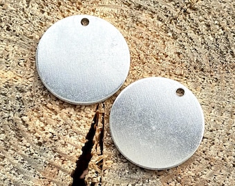 Ebauches rondes en aluminium avec trou de 32,5 mm (1,25 po.) || Estampage de flans en aluminium pour pendentifs || 2 mm d'épaisseur | Jauge 12