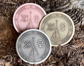 Archangel Haniel Seal Coin | Magical Amulet Talisman