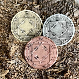3rd SUN SEAL Coin || The Third Pentacle of the Sun Coin || Solomon Seals Coin | Solomon Sun Seal Coin | Pendant | Souvenir