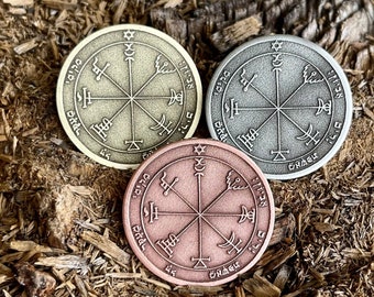7th JUPITER SEAL Coin || The Seventh Pentacle of Jupiter || Solomon Seals Coin | Solomon Jupiter Seal Coin | Pendant | Souvenir