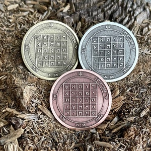 2nd SATURN SEAL Coin || The Second Pentacle of the Saturn Coin || Solomon Seals Coin | Solomon Saturn Seal | Souvenir || Magical Talisman