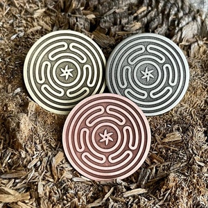 PIÈCE ROUE D'HÉCATE || Roue d'Hécate || Pendentif, porte-clés, badge || Talisman magique || Amulette