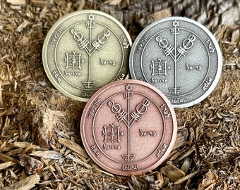 4th JUPITER SEAL Coin || The Fourth Pentacle of Jupiter || Solomon Seals Coin | Solomon Jupiter Seal Coin | Pendant | Souvenir