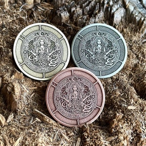 Moneda de recuerdo de Lilith // Moneda de Lilith // Amuleto de recuerdo de Lilith // Talismán // Ficha de recuerdo / Moneda, colgante, llavero, insignia