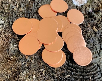 Round Copper Blanks 25mm (1 inch) || 10-500 Stamping Copper Blanks || 1.5mm thickness | 15 gauge