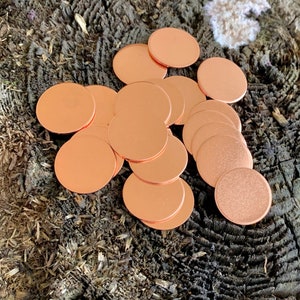 Round Copper Blanks 25mm (1 inch) || 10-500 Stamping Copper Blanks || 1.5mm thickness | 15 gauge