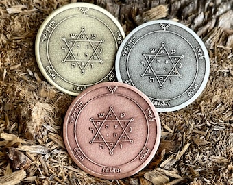 2nd JUPITER SEAL Coin || The Second Pentacle of Jupiter Coin || Solomon Seals Coin | Solomon Jupiter Seal Coin | Pendant | Souvenir