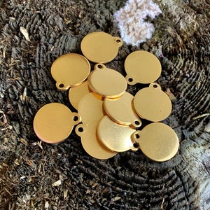 Blancs de pendentif ronds en laiton 25 mm (1 pouce) || 10-500 ébauches de pendentif d’estampage || épaisseur 2 mm | calibre 12