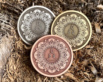 BUDDHA Taschenmünze || BUDDHA Münze || Souvenir Token || Anhänger || Schlüsselanhänger || Pin Abzeichen