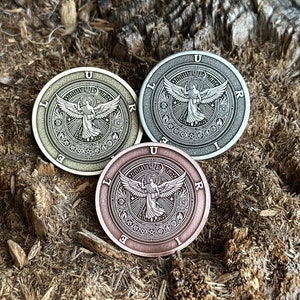 Moneda del Arcángel URIEL // Moneda del Arcángel Uriel // Amuleto mágico // Talismán // Símbolo del Arcángel / Moneda, Colgante, Llavero, Insignia