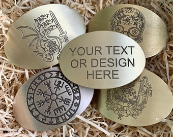 Individuelle Gürtelschnalle || Personalisierte Gürtelschnalle || massiv Metall || Messing, Melchior