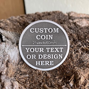 CUSTOM COIN || Souvenir Coin | Pocket Token 60 mm (2.375 inch)